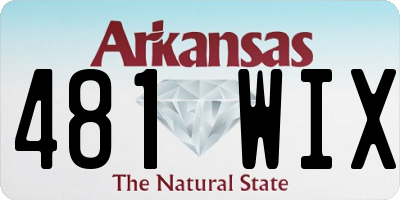 AR license plate 481WIX