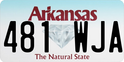 AR license plate 481WJA