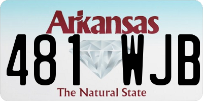 AR license plate 481WJB