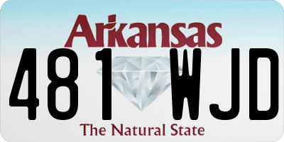 AR license plate 481WJD