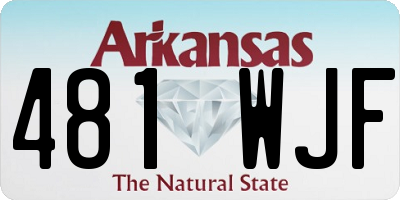 AR license plate 481WJF