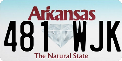 AR license plate 481WJK