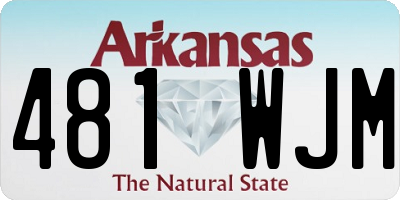 AR license plate 481WJM