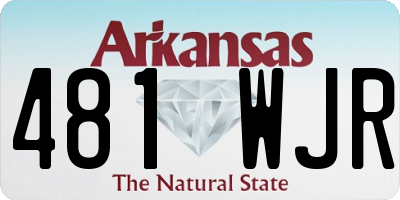 AR license plate 481WJR