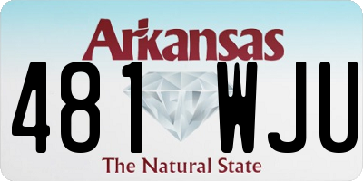 AR license plate 481WJU