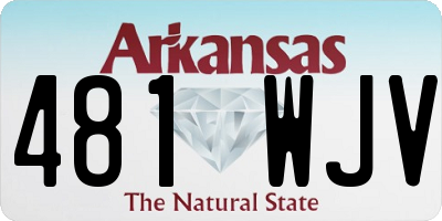 AR license plate 481WJV