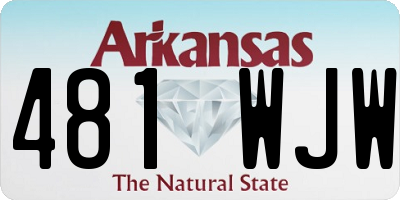 AR license plate 481WJW