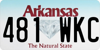 AR license plate 481WKC