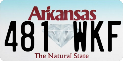 AR license plate 481WKF
