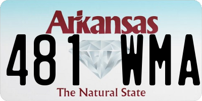 AR license plate 481WMA