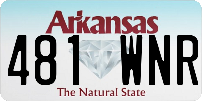 AR license plate 481WNR
