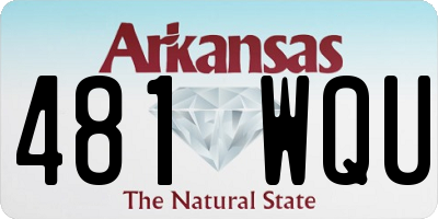 AR license plate 481WQU
