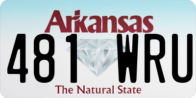 AR license plate 481WRU
