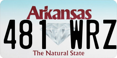 AR license plate 481WRZ