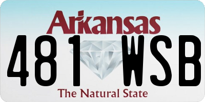 AR license plate 481WSB