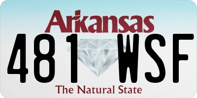 AR license plate 481WSF