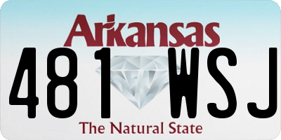 AR license plate 481WSJ