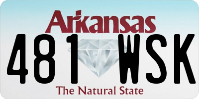 AR license plate 481WSK