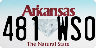 AR license plate 481WSO