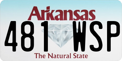 AR license plate 481WSP
