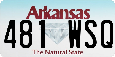 AR license plate 481WSQ