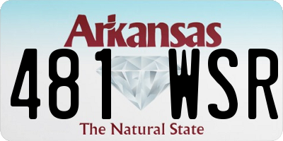 AR license plate 481WSR