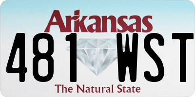 AR license plate 481WST