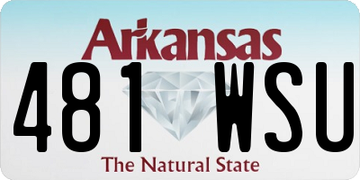 AR license plate 481WSU