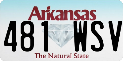 AR license plate 481WSV