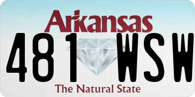 AR license plate 481WSW