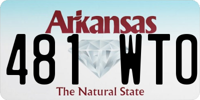 AR license plate 481WTO