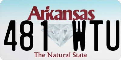 AR license plate 481WTU