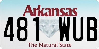 AR license plate 481WUB