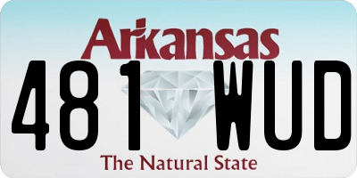AR license plate 481WUD