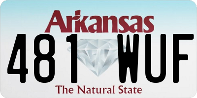 AR license plate 481WUF