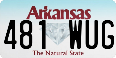 AR license plate 481WUG