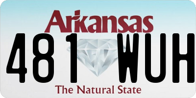 AR license plate 481WUH