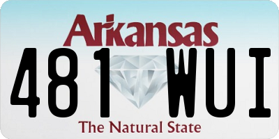 AR license plate 481WUI