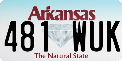 AR license plate 481WUK