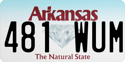 AR license plate 481WUM
