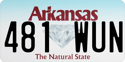 AR license plate 481WUN