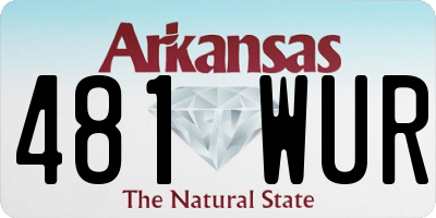 AR license plate 481WUR