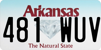 AR license plate 481WUV