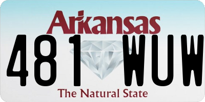 AR license plate 481WUW