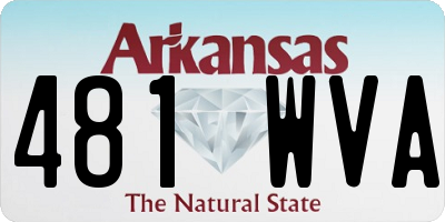 AR license plate 481WVA