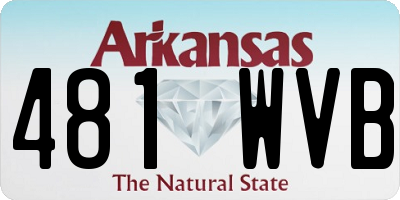AR license plate 481WVB