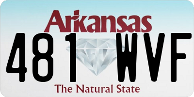 AR license plate 481WVF