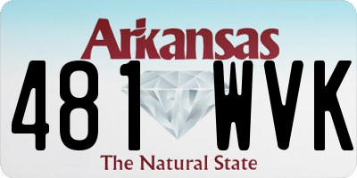 AR license plate 481WVK