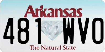 AR license plate 481WVO