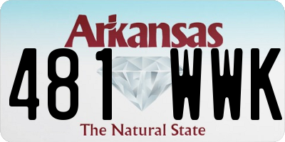 AR license plate 481WWK